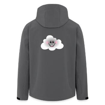Happy Cloud - Men’s Recycled Softshell Jacket by Stanley/Stella - anthracite - Back - AI Model Male 185 light (185cm)