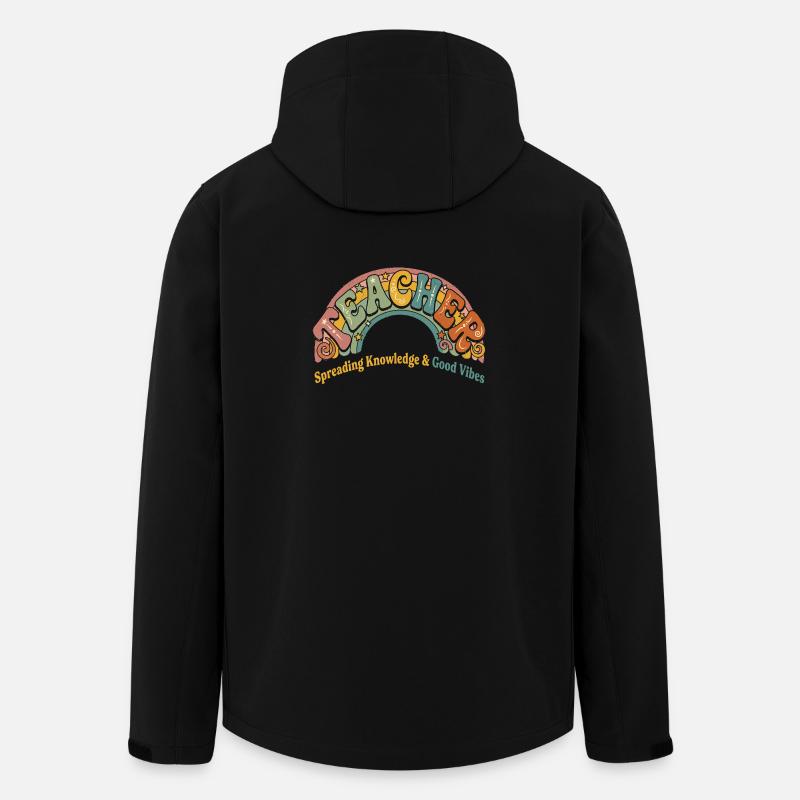 Lachen, Wissen & Gute Vibes - Recycelte Männer Softshell-Jacke von Stanley/Stella - Schwarz