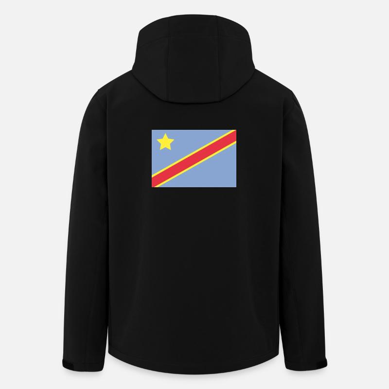 Kongoflagge - Recycelte Männer Softshell-Jacke von Stanley/Stella - Schwarz