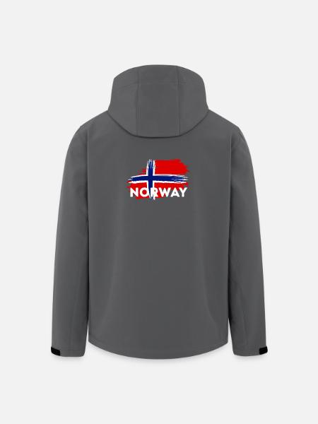 Norway Flag Brushstroke Theme - Men’s Recycled Softshell Jacket by Stanley/Stella - black