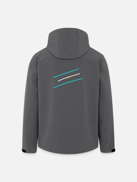 Dreifarbiger Strich-Abstract - Recycelte Männer Softshell-Jacke von Stanley/Stella - Schwarz