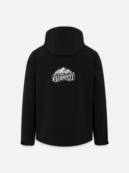 I love Germany, logo white - Men’s Recycled Softshell Jacket by Stanley/Stella - black