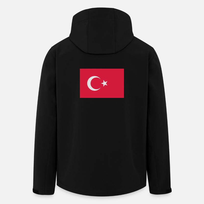 Türkische Flagge - Recycelte Männer Softshell-Jacke von Stanley/Stella - Schwarz