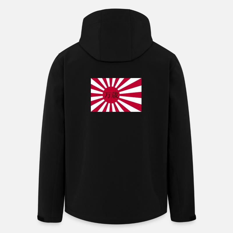 Drapeau japonais de la marine - Veste softshell homme en polyester recyclé Stanley/Stella - noir