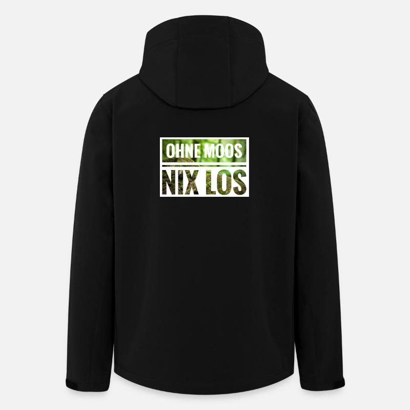 Ohne Moos Nix Los Moss Schrift - Recycelte Männer Softshell-Jacke von Stanley/Stella - Schwarz