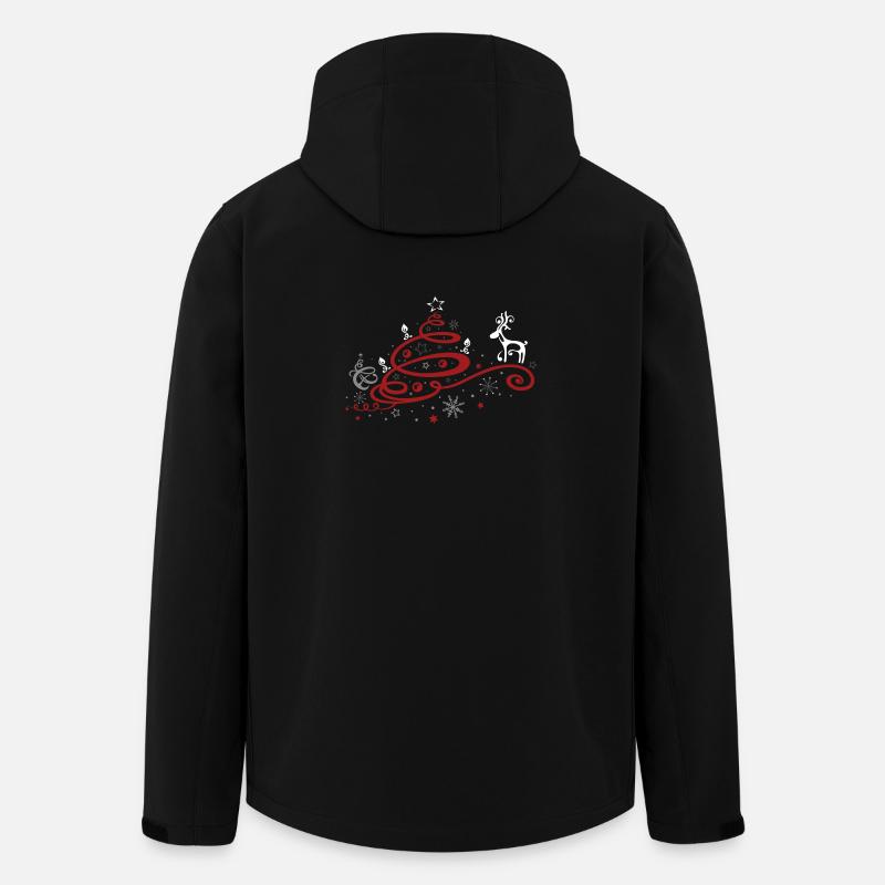 Weihnachten. Weihnachtsbaum mit Rentier - Recycelte Männer Softshell-Jacke von Stanley/Stella - Schwarz