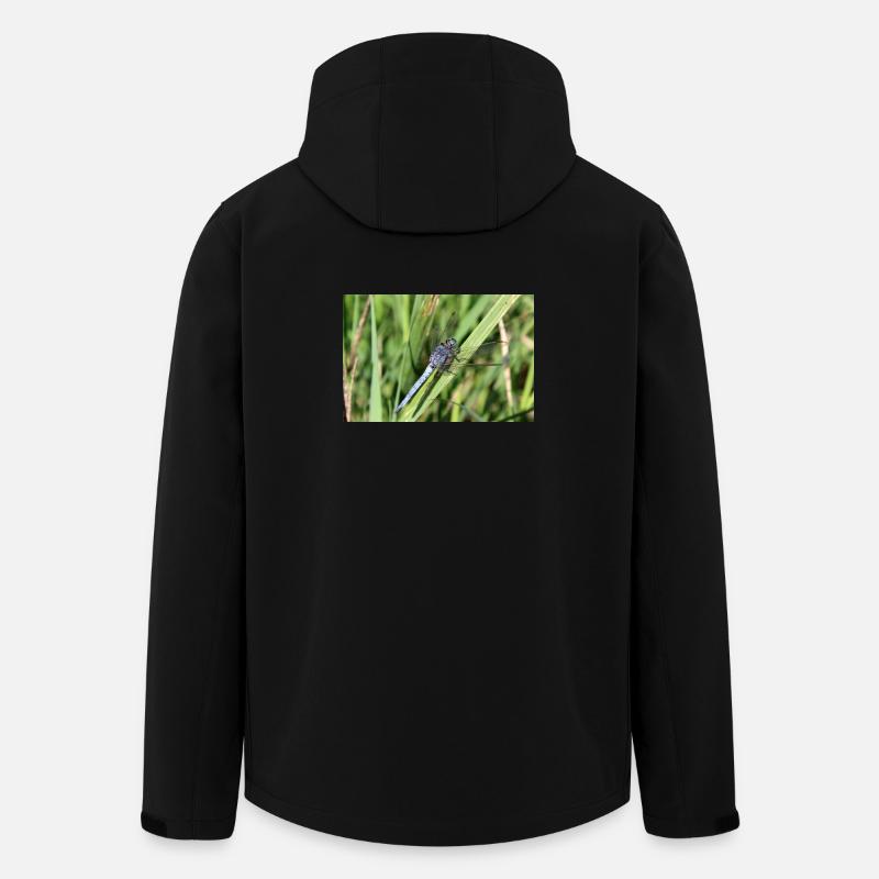 Libellen Poster Blaupfeil Geschenk - Recycelte Männer Softshell-Jacke von Stanley/Stella - Schwarz