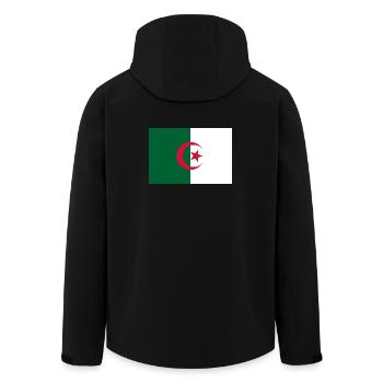 autocollant drapeau de l’Algérie Aufkleber Algérie autocollant - Veste softshell homme en polyester recyclé Stanley/Stella - noir - Dos - AI Model Male 185 light (185cm)