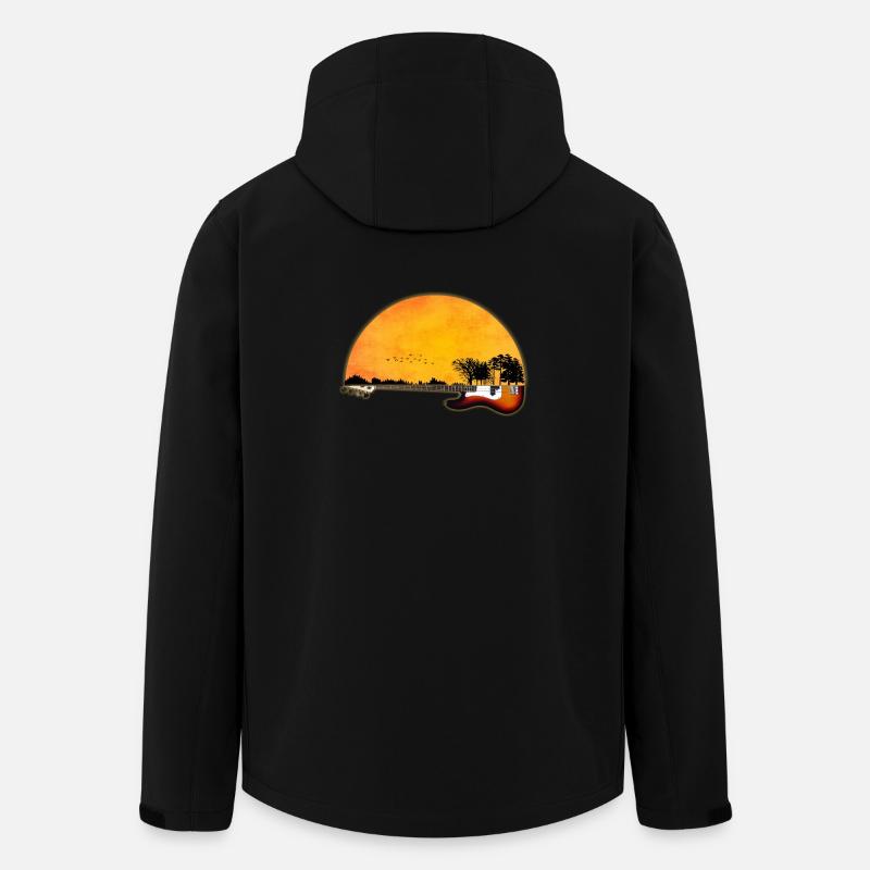 guitare nature - Veste softshell homme en polyester recyclé Stanley/Stella - noir