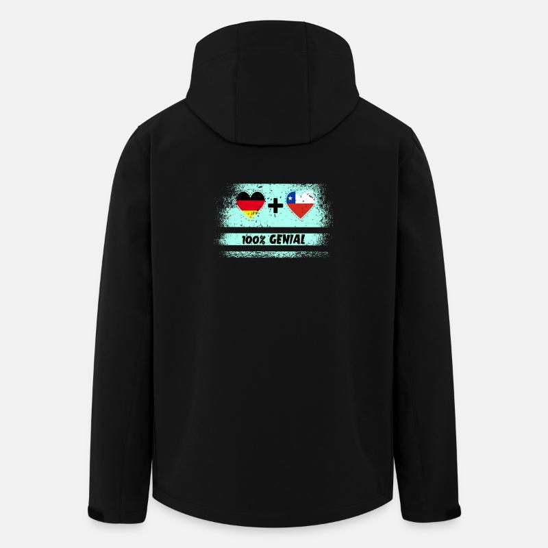 Deutschland und Chile 100% Genial / Geschenk - Recycelte Männer Softshell-Jacke von Stanley/Stella - Schwarz