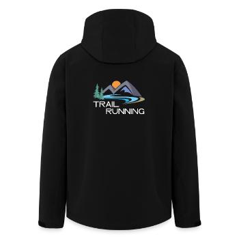 Trail Running - Veste softshell homme en polyester recyclé Stanley/Stella - noir - Dos - AI Model Male 185 light (185cm)