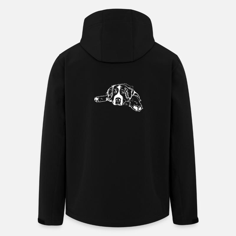 Berner Sennenhund - Recycelte Männer Softshell-Jacke von Stanley/Stella - Schwarz