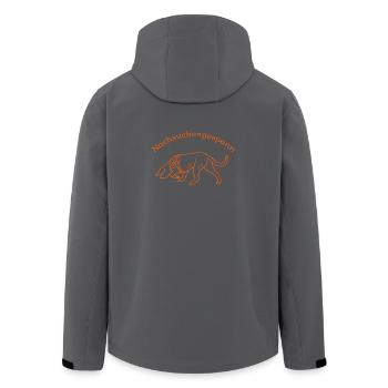 Nachsuchengespann in orange - Recycelte Männer Softshell-Jacke von Stanley/Stella - Schwarz - Hinten - AI Model Male 185 light (185cm)