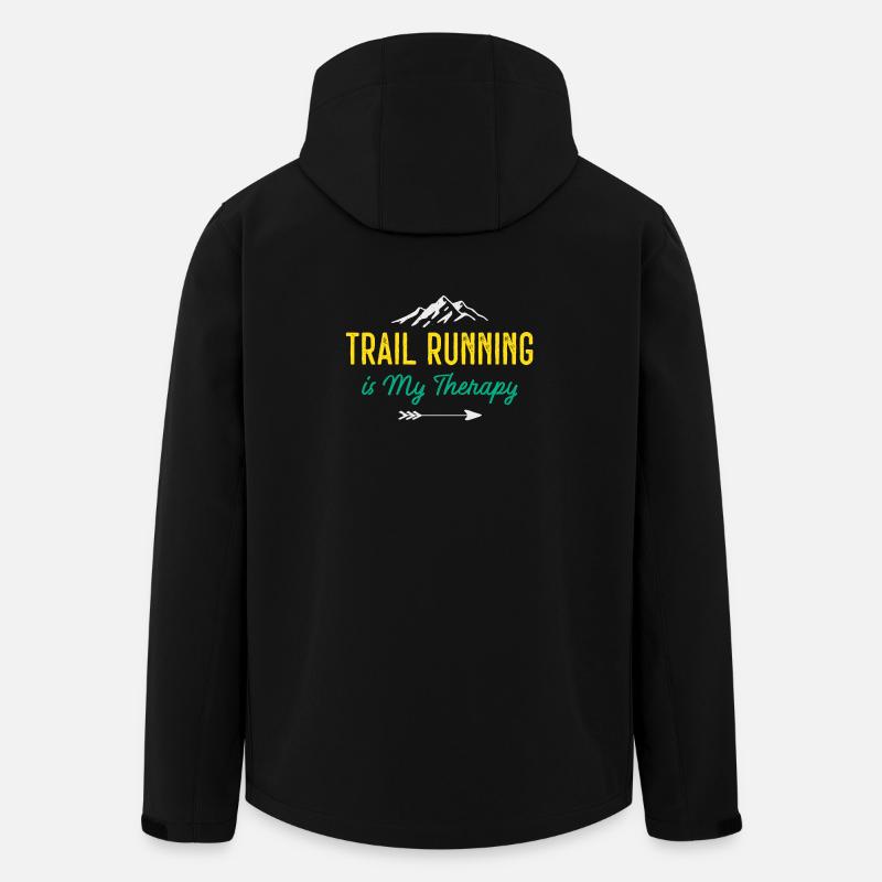 Trail Running is My Therapy - Men’s Recycled Softshell Jacket by Stanley/Stella - black