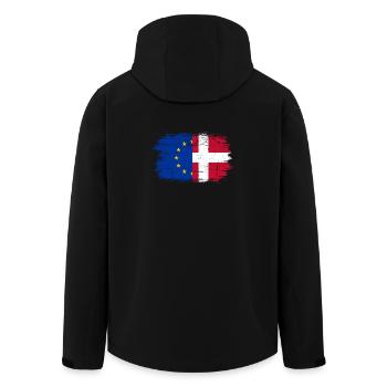 UE Danemark Drapeau Fusion - Veste softshell homme en polyester recyclé Stanley/Stella - noir - Dos - AI Model Male 185 light (185cm)
