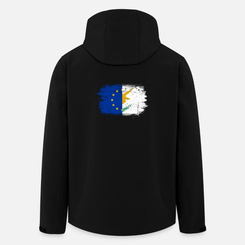 EU Einheit Hand Flagge Kunst - Recycelte Männer Softshell-Jacke von Stanley/Stella - Schwarz
