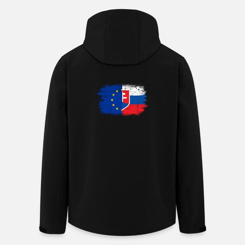 EU Slowakei Flagge Fusion - Recycelte Männer Softshell-Jacke von Stanley/Stella - Schwarz