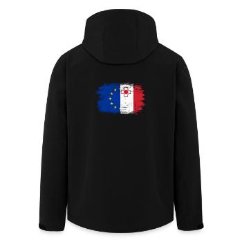Drapeau de l’UE Japon Fusion Cross - Veste softshell homme en polyester recyclé Stanley/Stella - noir - Dos - AI Model Male 185 light (185cm)