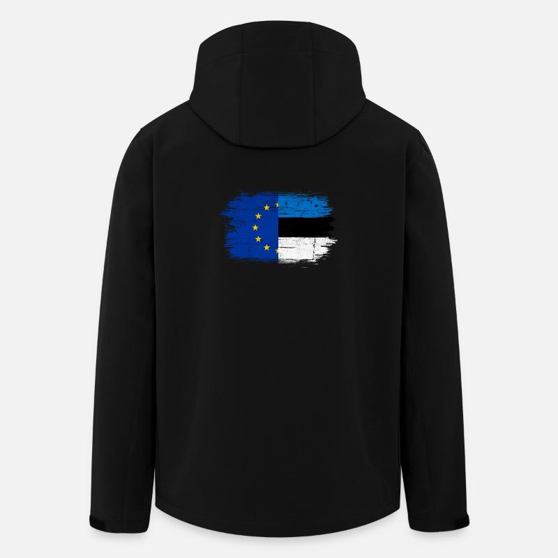 Fusion der EU-deutschen Flagge - Recycelte Männer Softshell-Jacke von Stanley/Stella - Schwarz