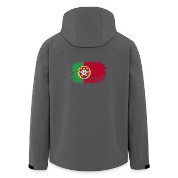Art du drapeau du Portugal - Veste softshell homme en polyester recyclé Stanley/Stella - noir - Dos - AI Model Male 185 light (185cm)
