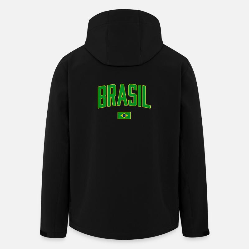 Brésil | Brasil - Veste softshell homme en polyester recyclé Stanley/Stella - noir