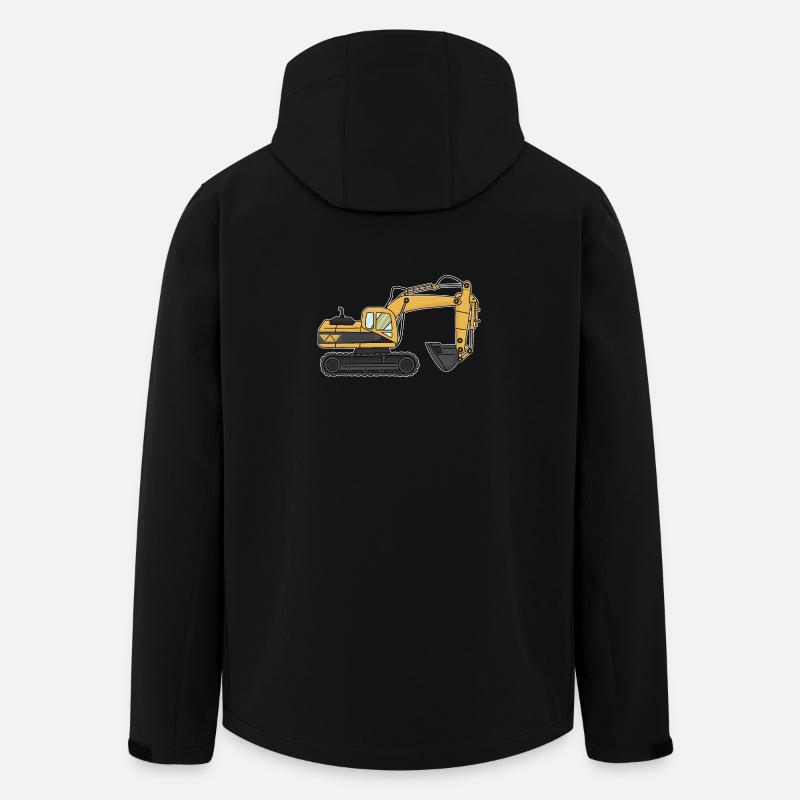 Excavator, construction site - Men’s Recycled Softshell Jacket by Stanley/Stella - black