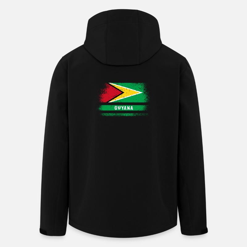 Guyana Vintage Flagge - Recycelte Männer Softshell-Jacke von Stanley/Stella - Schwarz