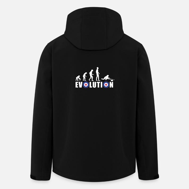 EVOLUTION CURLING Eisstockschießen Geschenk Winter - Recycelte Männer Softshell-Jacke von Stanley/Stella - Schwarz