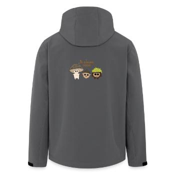Its ausumn season - Men’s Recycled Softshell Jacket by Stanley/Stella - black - Back - AI Model Male 185 light (185cm)