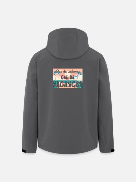 VACANCES - Veste softshell homme en polyester recyclé Stanley/Stella - noir
