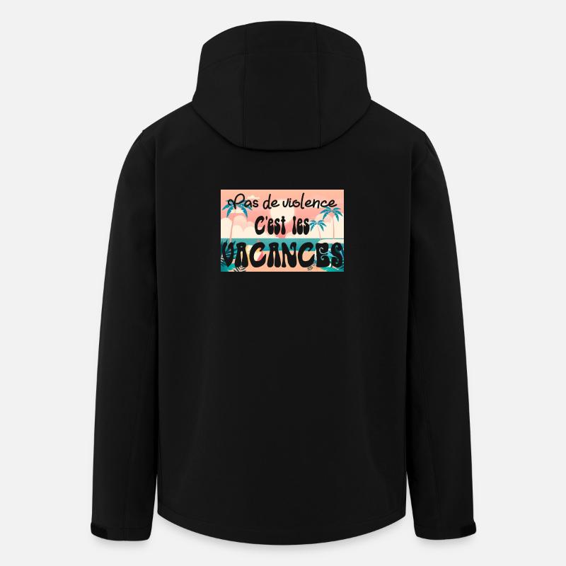 VACANCES - Veste softshell homme en polyester recyclé Stanley/Stella - noir