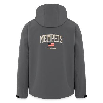 Memphis Tennessee Vintage Flag - Recycelte Männer Softshell-Jacke von Stanley/Stella - Schwarz - Hinten - AI Model Male 185 light (185cm)