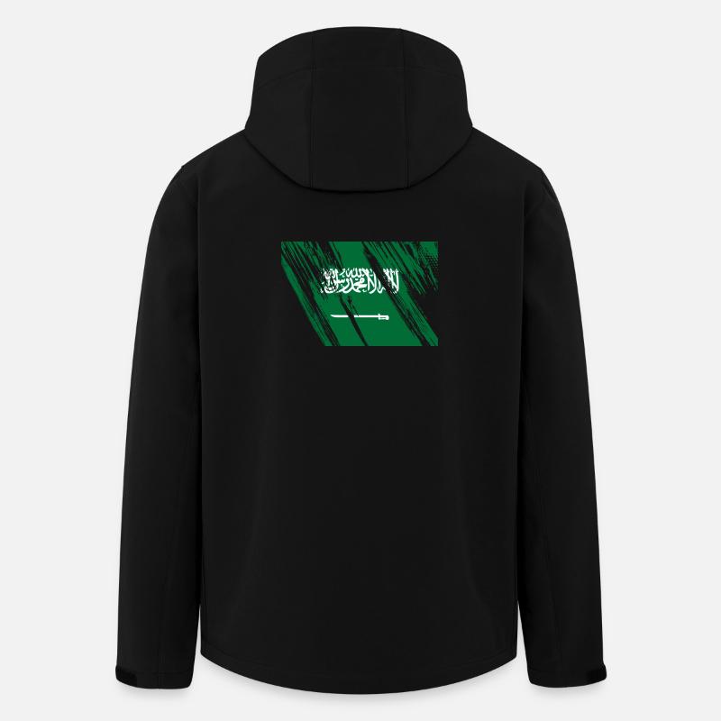 Drapeau de l’Arabie saoudite - Veste softshell homme en polyester recyclé Stanley/Stella - noir