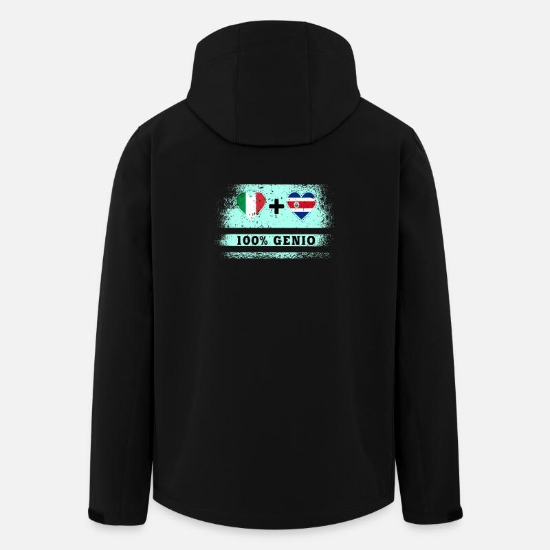 Italien und Costa Rica 100% geniale Flagge - Recycelte Männer Softshell-Jacke von Stanley/Stella - Schwarz