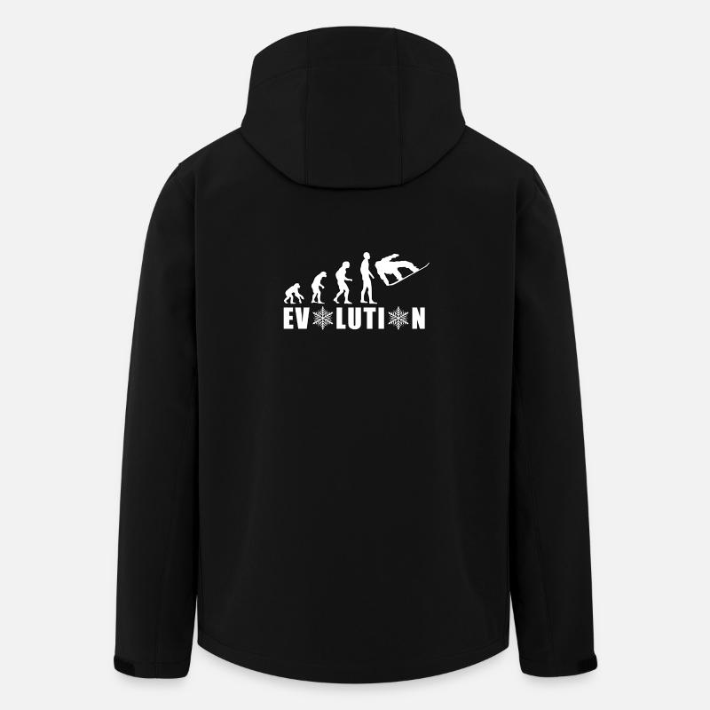 EVOLUTION SNOWBOARD Neige Hiver Cadeau - Veste softshell homme en polyester recyclé Stanley/Stella - noir