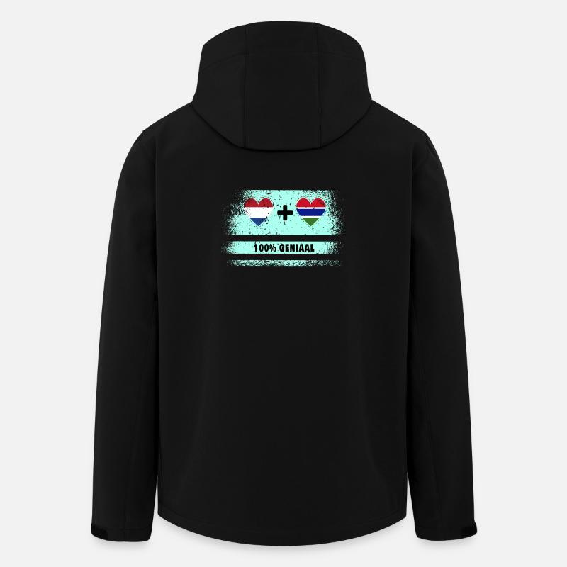 Gambia und Niederlande 100% Genius Flagge - Recycelte Männer Softshell-Jacke von Stanley/Stella - Schwarz