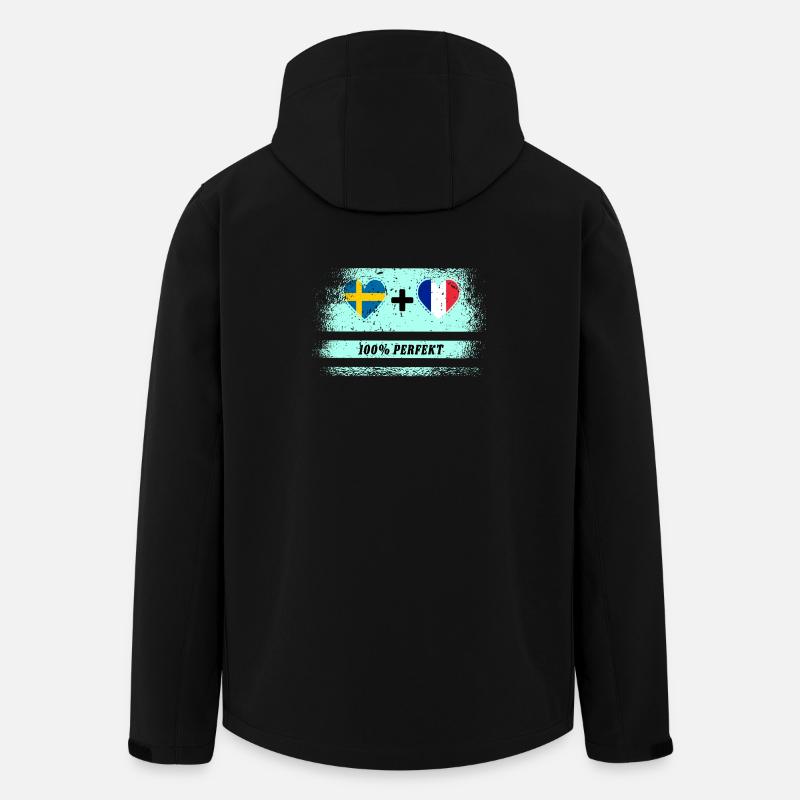 Frankreich und Schweden 100% perfekt / Geschenk - Recycelte Männer Softshell-Jacke von Stanley/Stella - Schwarz