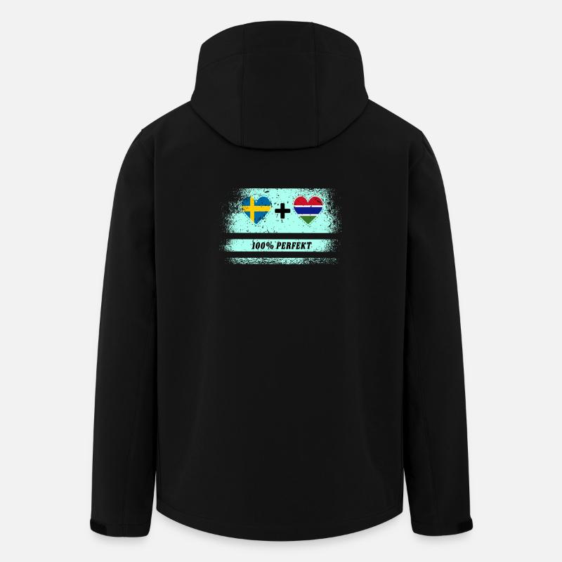 Gambia und Schweden 100% perfekt / Geschenk - Recycelte Männer Softshell-Jacke von Stanley/Stella - Schwarz