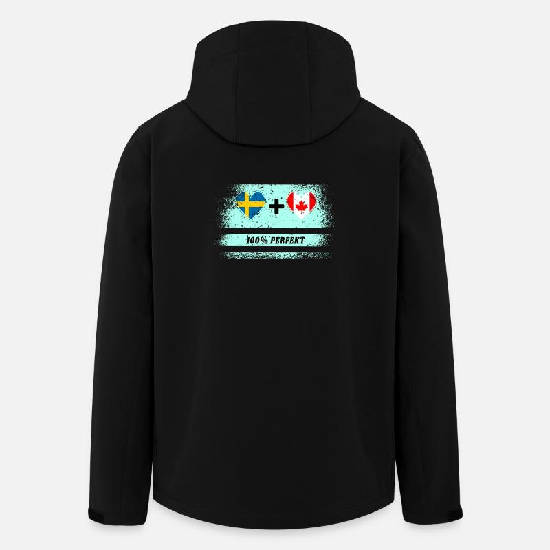 Kanada & Schweden 100% perfekt / Geschenk - Recycelte Männer Softshell-Jacke von Stanley/Stella - Schwarz
