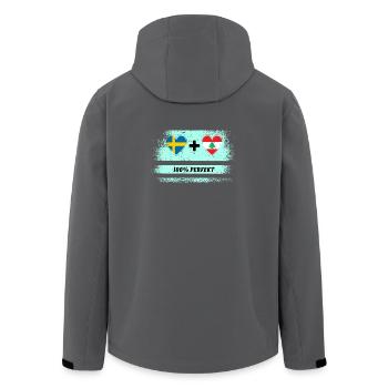 Liban et Suède 100 % parfait / Cadeau - Veste softshell homme en polyester recyclé Stanley/Stella - charbon - Dos - AI Model Male 185 light (185cm)