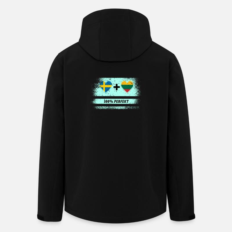 Litauen und Schweden 100% perfekt / Geschenk - Recycelte Männer Softshell-Jacke von Stanley/Stella - Schwarz