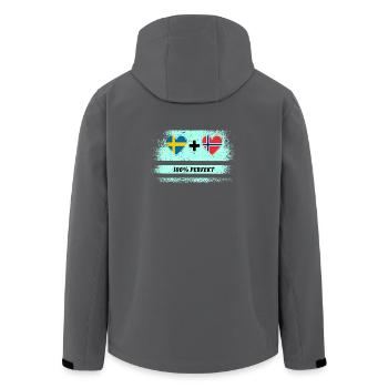 Norvège et Suède 100% Parfait / Cadeau - Veste softshell homme en polyester recyclé Stanley/Stella - charbon - Dos - AI Model Male 185 light (185cm)