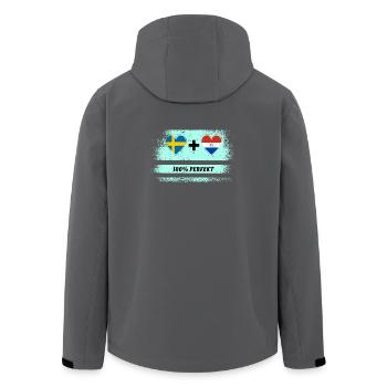 Paraguay et Suède 100% Parfait / Cadeau - Veste softshell homme en polyester recyclé Stanley/Stella - charbon - Dos - AI Model Male 185 light (185cm)