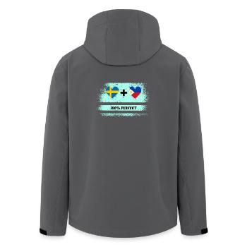 Philippines and Sweden 100% perfect/gift - Men’s Recycled Softshell Jacket by Stanley/Stella - anthracite - Back - AI Model Male 185 light (185cm)