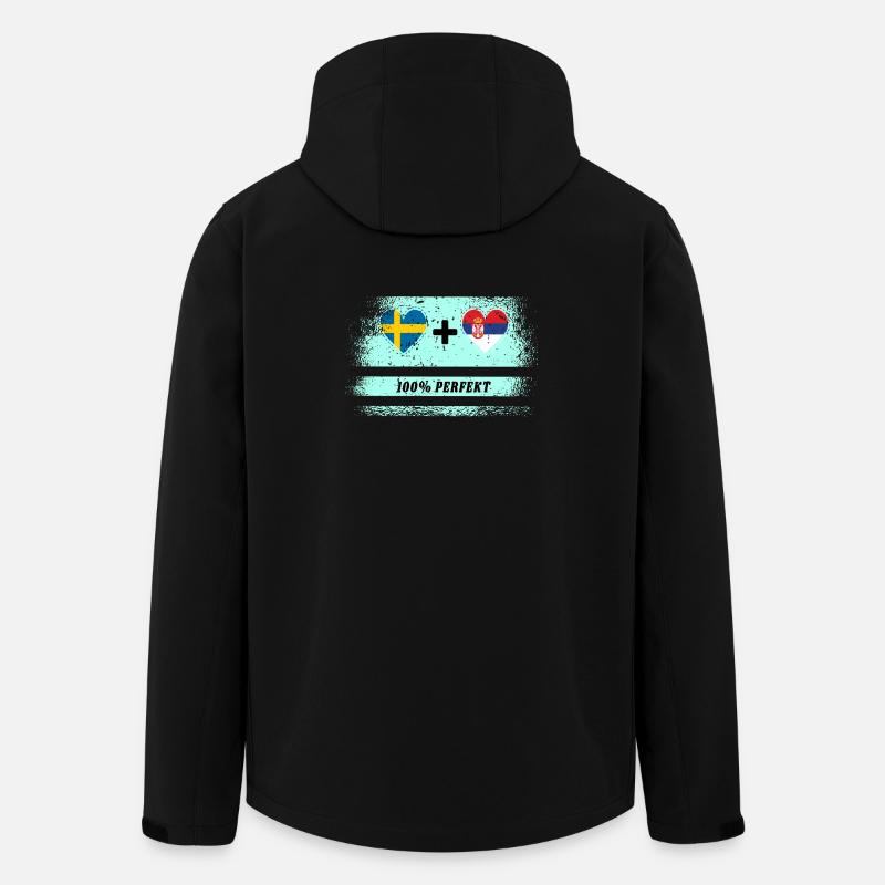 Serbien und Schweden 100% perfekt / Geschenk - Recycelte Männer Softshell-Jacke von Stanley/Stella - Schwarz