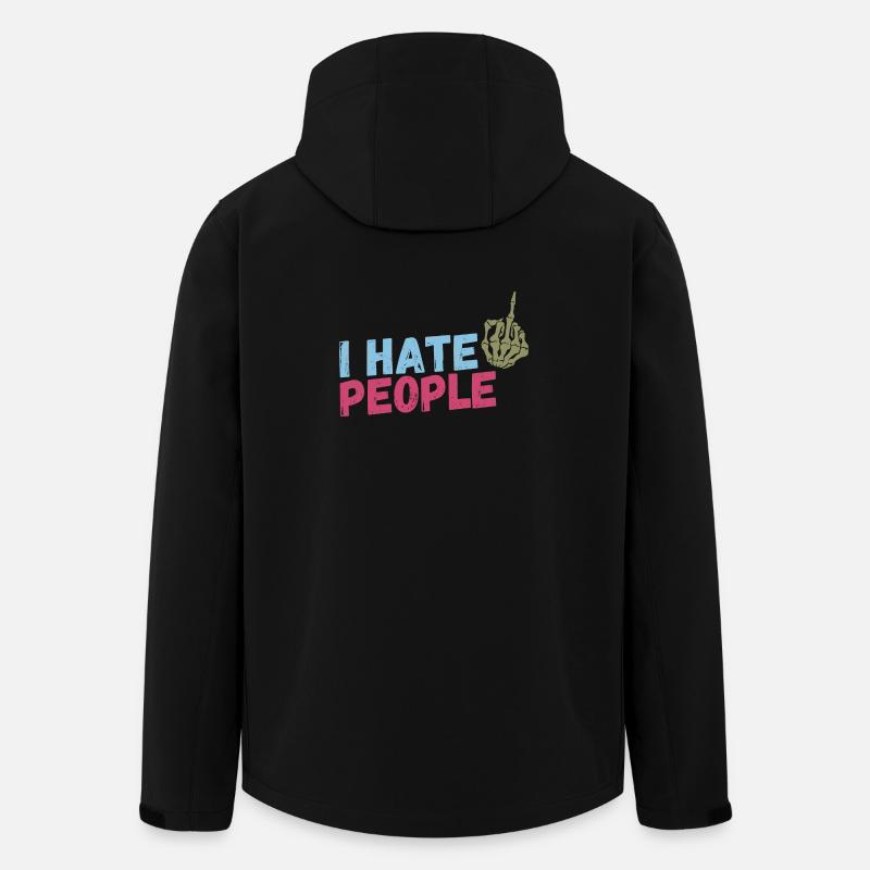 I hate People - Recycelte Männer Softshell-Jacke von Stanley/Stella - Schwarz