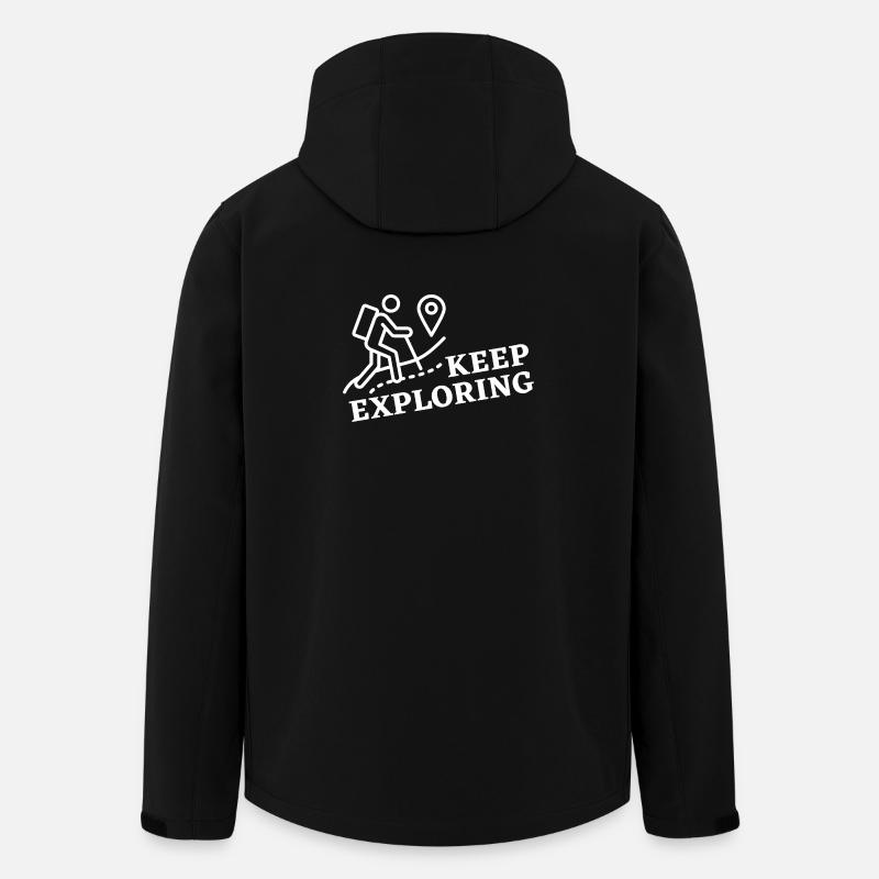 Keep Exploring - Recycelte Männer Softshell-Jacke von Stanley/Stella - Schwarz