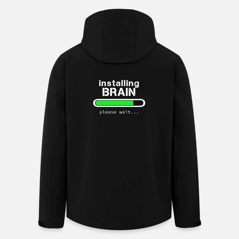Installing Brain - Men’s Recycled Softshell Jacket by Stanley/Stella - black