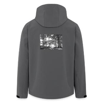 Only ride - Men’s Recycled Softshell Jacket by Stanley/Stella - black - Back - AI Model Male 185 light (185cm)
