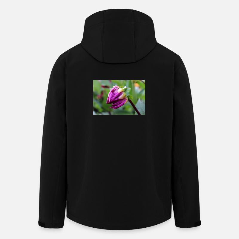 Dahlia Red Violet Blossom ,Flower - Men’s Recycled Softshell Jacket by Stanley/Stella - black